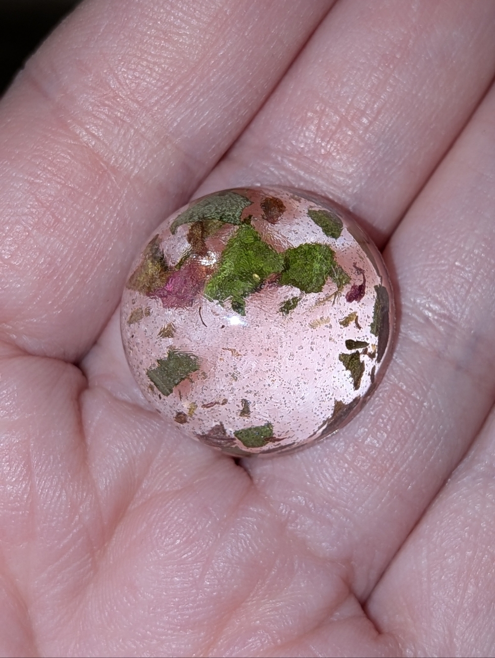 Little Handmade Plant & Floral Resin Sphere - Picture 4 of 4